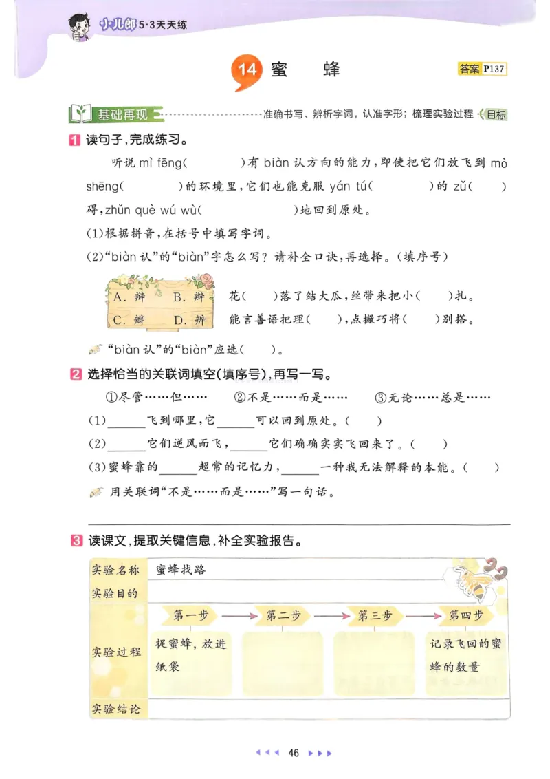 53天天练人教语文3下_26春53小学系列合集_1-6年级语文下册人教版《53天天练》