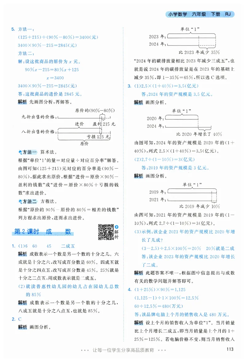 53天天练6下RJ答案_26春53小学系列合集_1-6年级数学下册人教版《53天天练》_53天天练人教数学6下