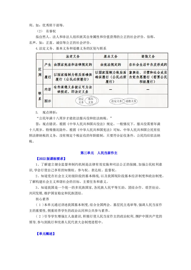 八年级道法下册-中考必备知识整理2024中考道德与法治复习6册教材常考知识集锦（部编版）_9道法中考复习_2024年中考复习资料_专项复习资料