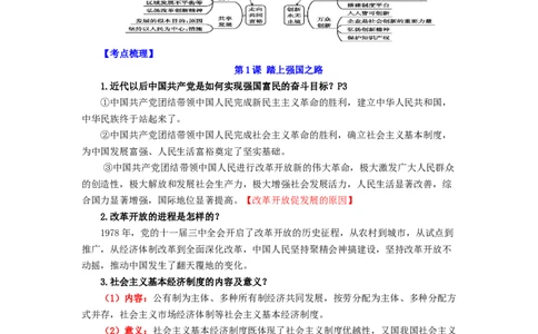 九年级道法上册-中考必备知识整理2024中考道德与法治复习6册教材常考知识集锦（部编版）_9道法中考复习_2024年中考复习资料_专项复习资料