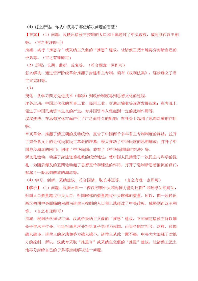 专题34中国近代史&middot;综合题（全国通用）（原卷版）_8历史中考复习_2026年中考复习（更新中）_好题汇编三年（2023-2025）中考历史真题分类汇编（全国通用）