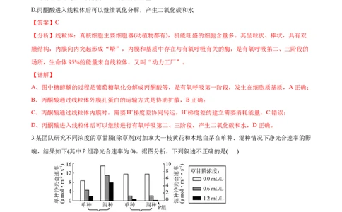 考点05细胞呼吸与光合作用-2022年高考生物一轮复习小题多维练（新高考专用）（解析版）_新高考复习资料_2022年新高考复习资料