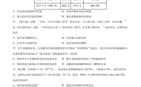 专题突破卷06辽宋夏金元时期：民族关系发展和社会变化（原卷版）_8历史中考复习_2024年中考复习资料_一轮复习资料_2024年中考历史一轮复习考点通关卷（部编版）_专题突破卷
