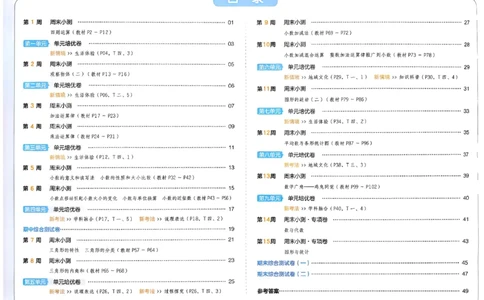 4下数学人教周末小测卷_2026春季学期_周末预测小卷_2026《一本&bull;周末小测卷》（1-6年级下）（数学）（人教版）