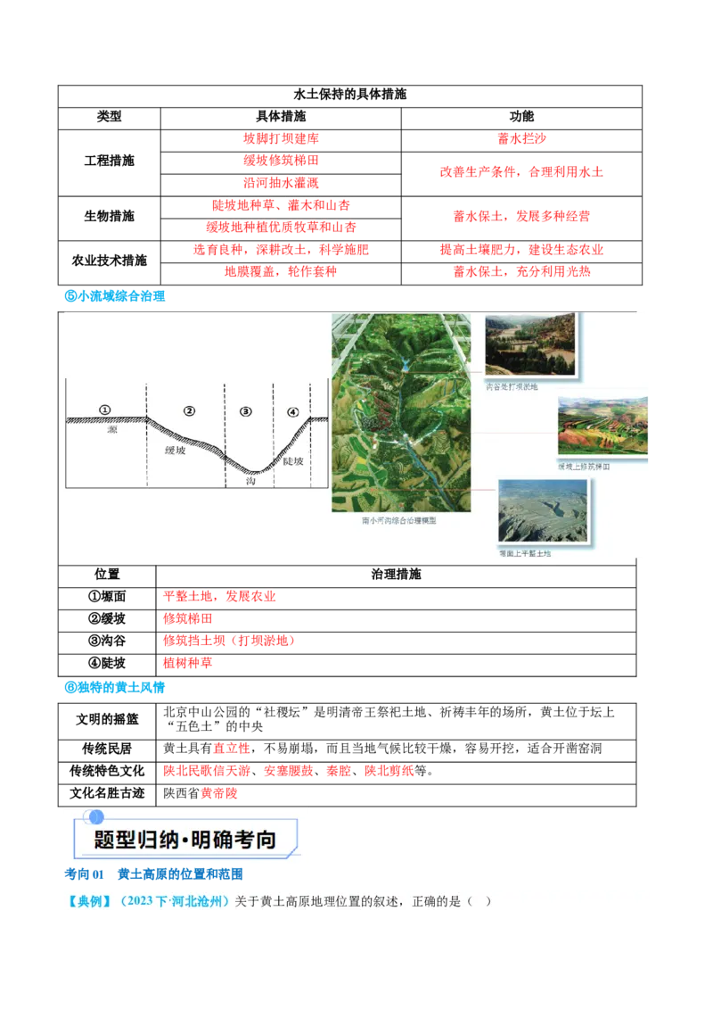 专题23北方地区（讲义）（原卷版）_7地理中考复习_2024年中考复习资料_一轮复习资料_❤2024年中考地理一轮复习讲练测（全国通用）_配套讲义