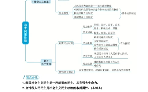 中考道德与法治复习九年级上册第二单元民主与法治第三课追求民主价值教案_9道法中考复习_2026年中考复习（更新中）_2026年道德与法治中考一轮复习知识梳理+主题突破教案