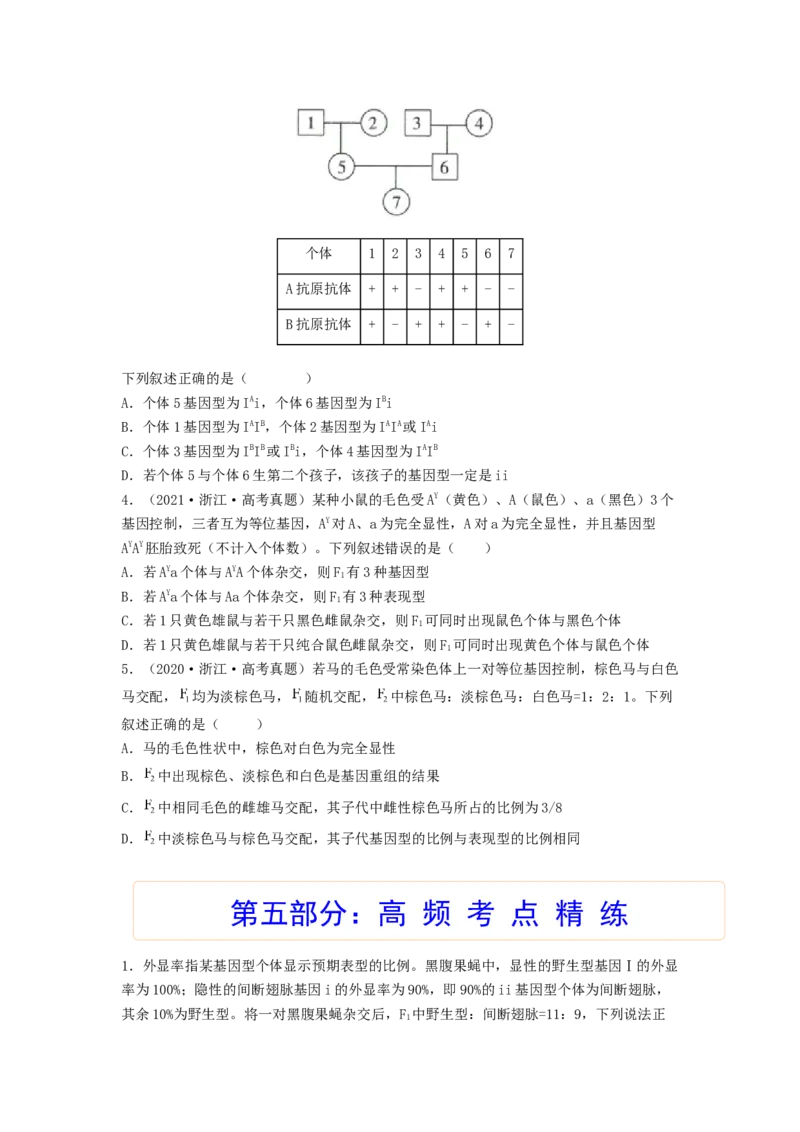 考点15基因的分离定律（核心考点讲与练）-2023年高考生物一轮复习讲练测（全国通用）（原卷版）_通用版（老高考）复习资料_2023年复习资料_一轮复习