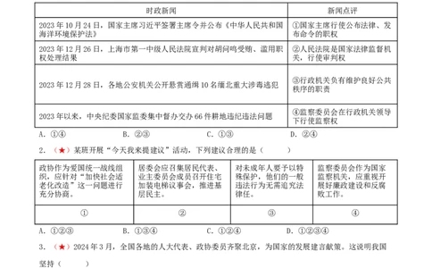 八年级下册（综合测试）（原卷版）_9道法中考复习_2024年中考复习资料_一轮复习资料_完2024年中考道德与法治一轮复习讲练测（全国通用）_配套练习（原卷版+解析版）