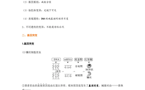 考点21基因突变和基因重组（原卷版）_通用版（老高考）复习资料_2023年复习资料_一轮复习_2023年高考生物一轮复习讲练测（全国通用）