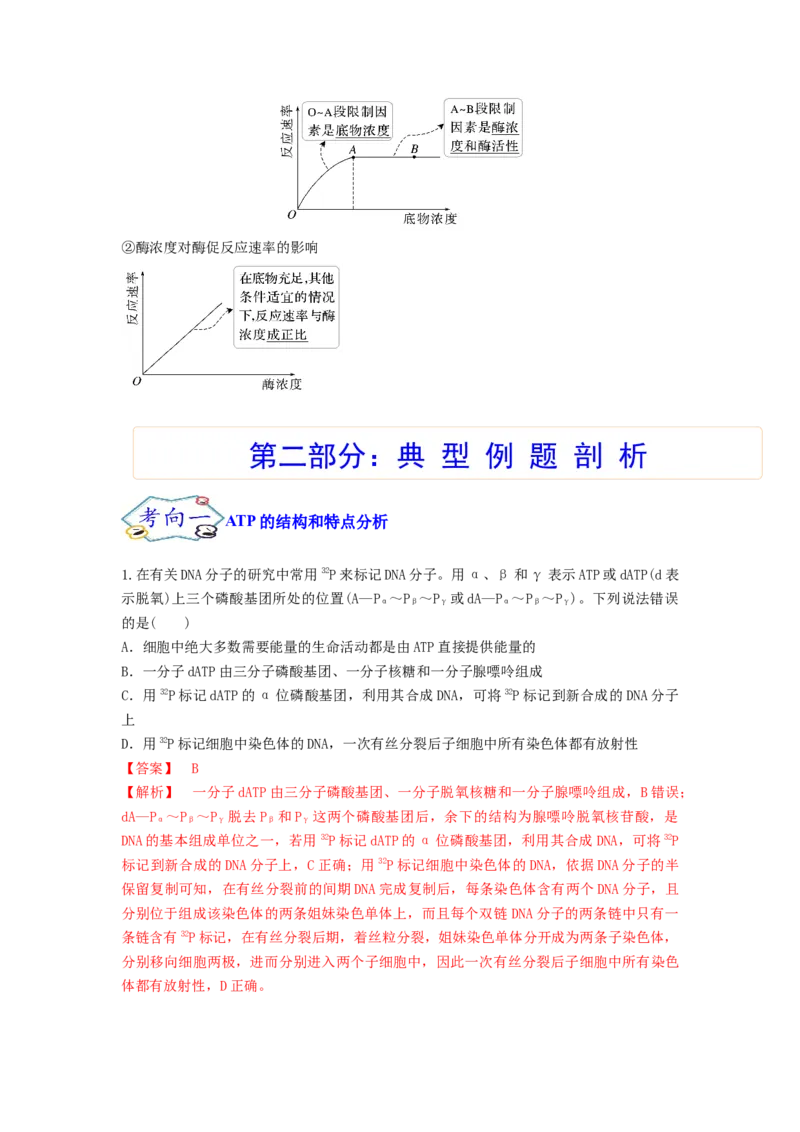 考点10ATP和酶（解析版）_通用版（老高考）复习资料_2023年复习资料_一轮复习_2023年高考生物一轮复习讲练测（全国通用）