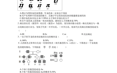 专题23生物的遗传和变异（原卷版）_6生物中考复习_2024年中考复习资料_一轮复习资料_完精准复习课件精讲ppt+习题精练备战2024年中考生物一轮复习全考点通关_配套练习