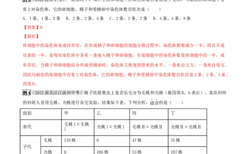 专题18生物的遗传和变异（解析版）_6生物中考复习_2023年中考复习资料_专项复习_2023年中考生物总复习真题探究与变式训练（全国通用）