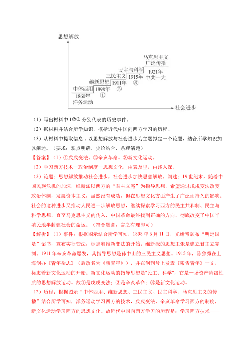 专题39观点论述题&middot;综合题（全国通用）（解析版）_8历史中考复习_2026年中考复习（更新中）_好题汇编三年（2023-2025）中考历史真题分类汇编（全国通用）