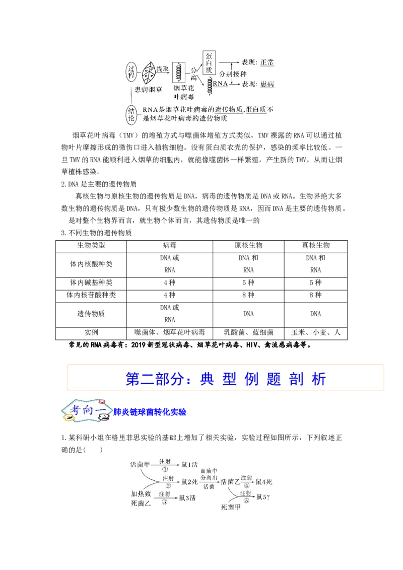 考点18DNA是主要的遗传物质（解析版）_通用版（老高考）复习资料_2023年复习资料_一轮复习_2023年高考生物一轮复习讲练测（全国通用）
