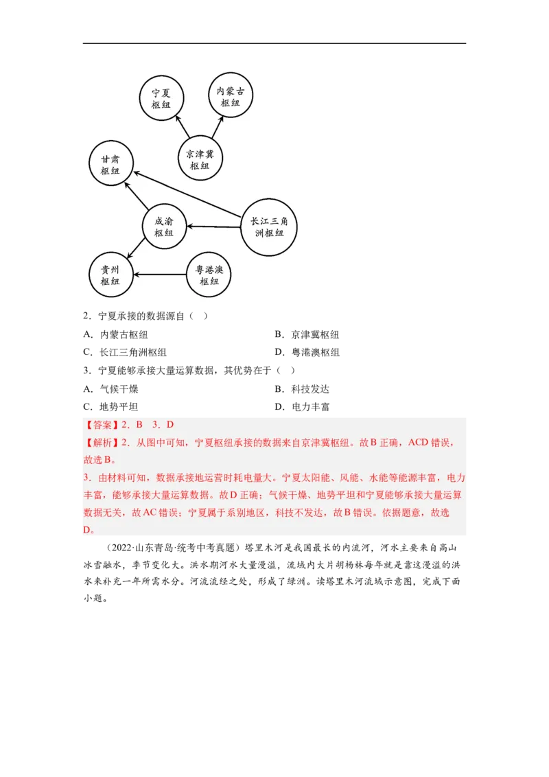 专题22西北地区和青藏地区（讲义）（解析版）-2023年中考地理一轮复习讲练测_7地理中考复习_2023年中考复习资料_一轮复习_2023年中考地理一轮复习讲练测
