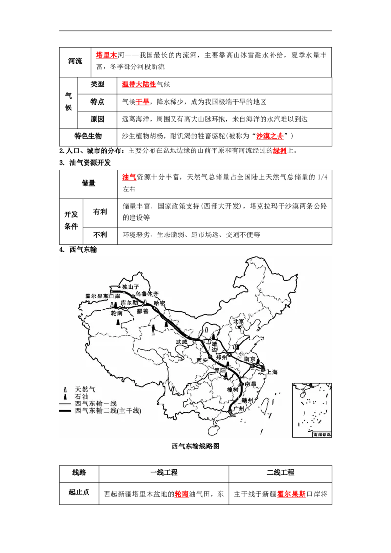 专题22西北地区和青藏地区（讲义）（解析版）-2023年中考地理一轮复习讲练测_7地理中考复习_2023年中考复习资料_一轮复习_2023年中考地理一轮复习讲练测