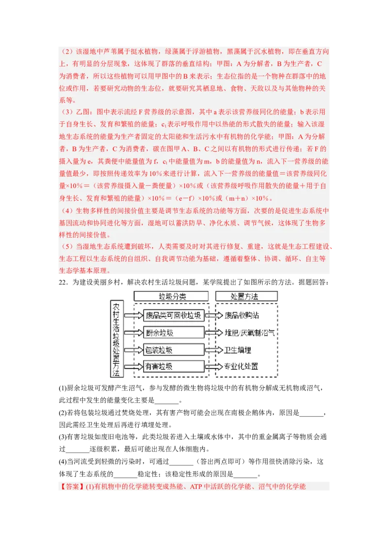 考点31生态系统的结构和能量流动（解析版）_通用版（老高考）复习资料_2023年复习资料_一轮复习_2023年高考生物一轮复习讲练测（全国通用）