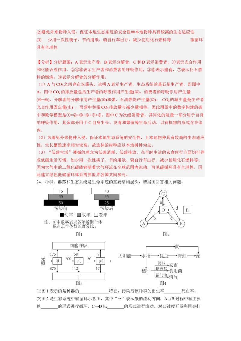考点31生态系统的结构和能量流动（解析版）_通用版（老高考）复习资料_2023年复习资料_一轮复习_2023年高考生物一轮复习讲练测（全国通用）