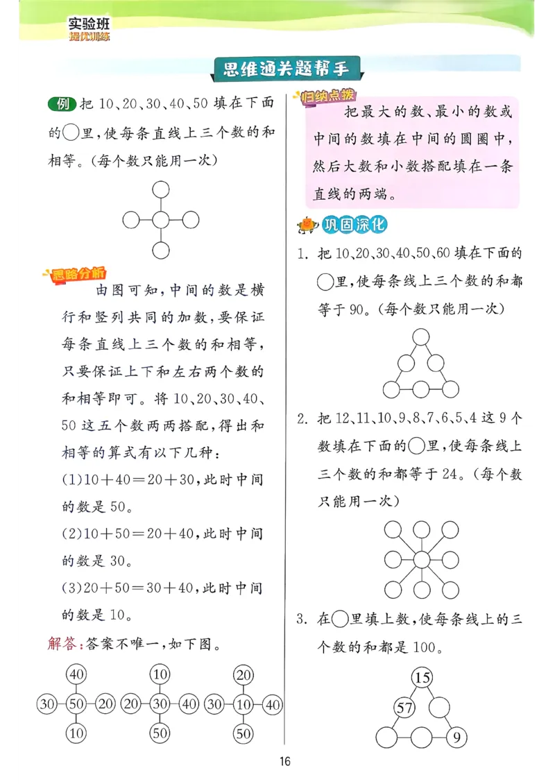 一下上分攻略_2026春人教数学《实验班提优训练》_26春《实验班提优训练》人教数学1下