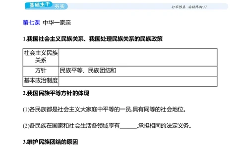 九年级上册第四单元　和谐与梦想-学生版_9道法中考复习_2026年中考复习（更新中）_2026年中考道德与法治一轮复习学案（含答案）