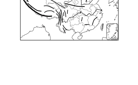 中国山脉空白图（带省会右下南海诸岛）_7地理中考复习_2023年中考复习资料_专项复习_备战2023中考总复习课件+学案_21.（备考2023）中考（学考）地理总复习中考各类空白（填图）