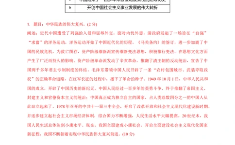 专题一中华民族伟大复兴2024中考历史二轮复习热点专题精练（解析版）_8历史中考复习_2024年中考复习资料_二轮复习_备战2024中考历史二轮复习热点专题精讲课件+精练习题