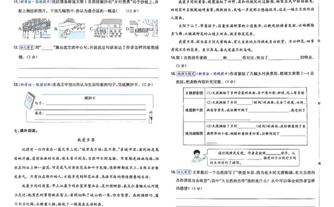 4下语文周末小测卷_2026春季学期_周末预测小卷_26春语文_4下一本周末小测卷语文人教版26春