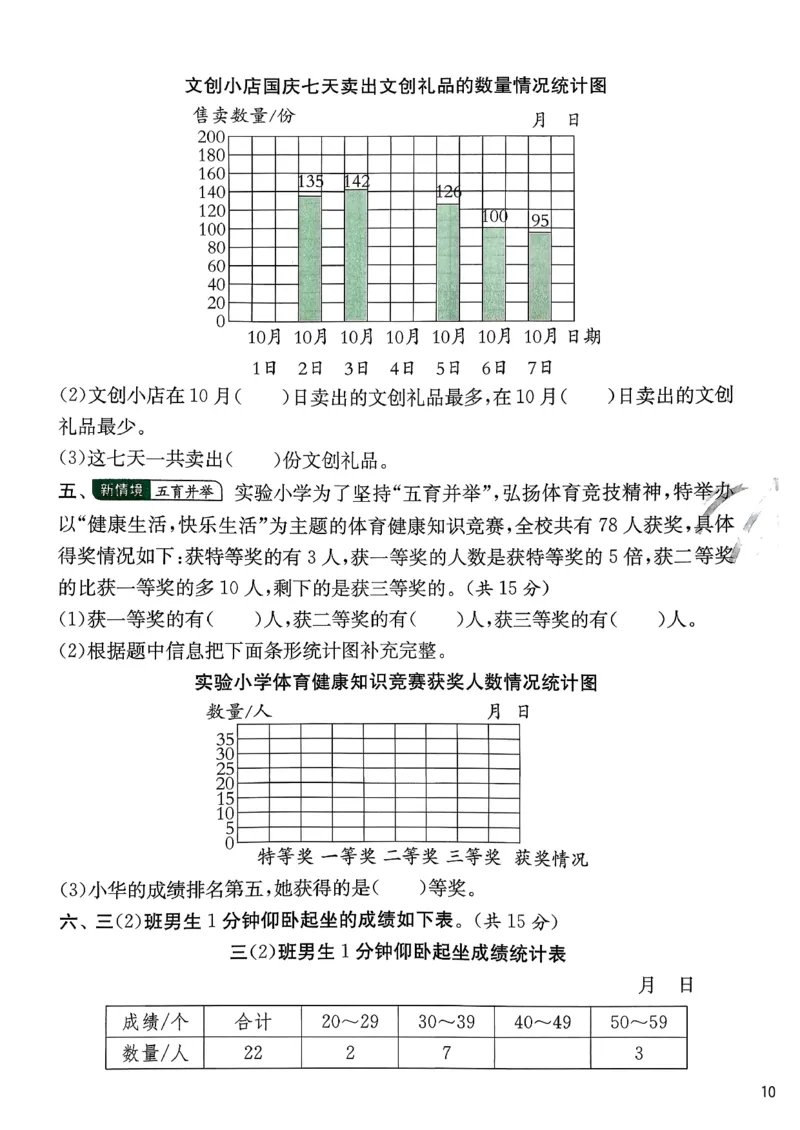 三下综合测评卷数学苏教_2026春季学期_26春苏教数学《实验班提优训练》2-6下_26春《实验班提优训练》数学SJ3下