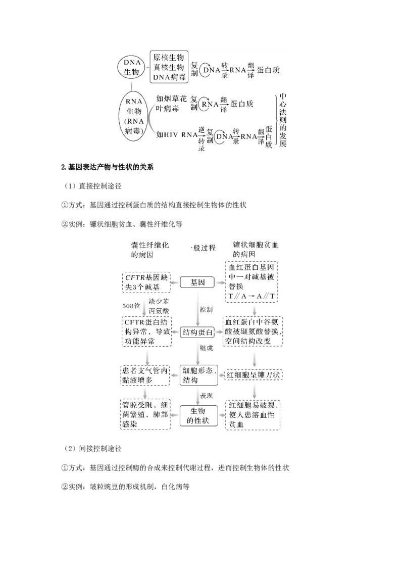 考点20基因的表达（原卷版）_通用版（老高考）复习资料_2023年复习资料_一轮复习_2023年高考生物一轮复习讲练测（全国通用）