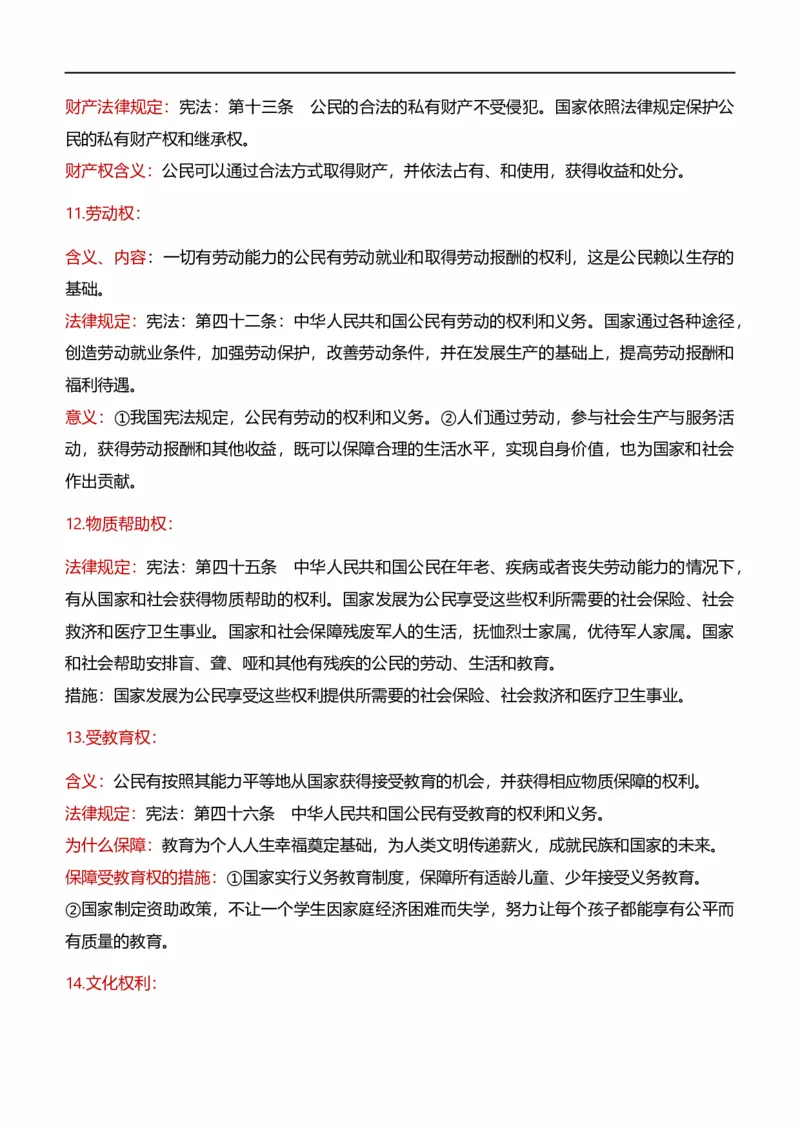 八下第二单元理解权利义务（核心知识梳理）-一轮夯实基础2023年中考道德与法治一轮复习精讲课件+核心知识梳理_9道法中考复习_2023年中考复习资料_一轮复习_八年级