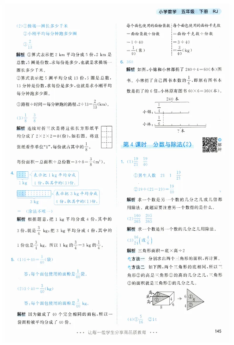 53天天练5下RJ答案_26春53小学系列合集_1-6年级数学下册人教版《53天天练》_53天天练人教数学5下
