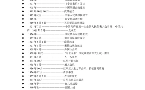 中国历史重大事件发生的时间表_8历史中考复习_2023年中考复习资料_专项复习_历史大事年表----0