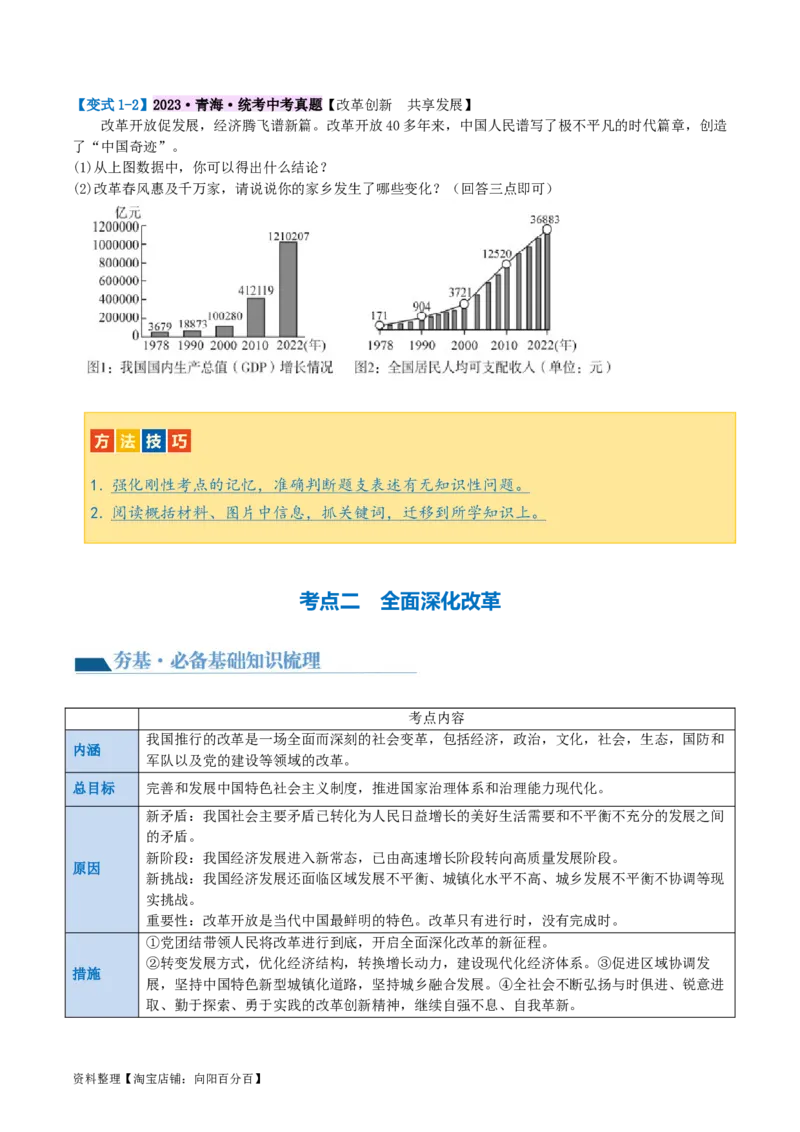 专题01富强与创新（讲义）（原卷版）_9道法中考复习_2024年中考复习资料_一轮复习资料_完2024年中考道德与法治一轮复习讲练测（全国通用）_配套讲义（原卷版+解析版）
