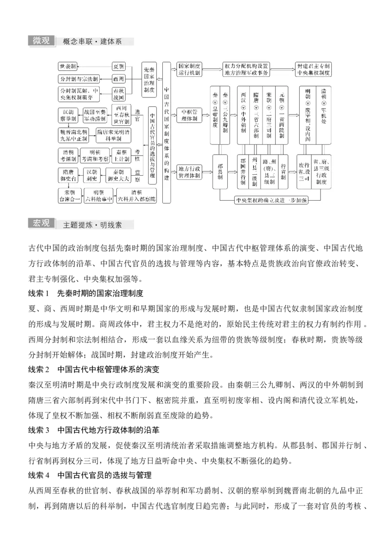 专题一　制度演进&mdash;&mdash;中国古代的政治制度_8历史中考复习_2026年中考复习（更新中）_高频考点2026年高考历史二轮专题复习学案