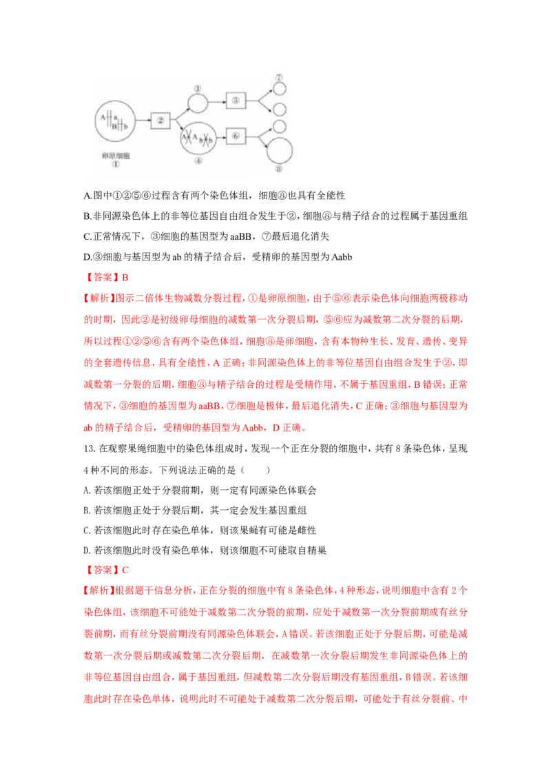 考点精讲7细胞的生命历程（作业）_新高考复习资料_2022年新高考复习资料_2022届一轮复习讲练结合7.13更新_系列二_考点精讲7细胞的生命历程