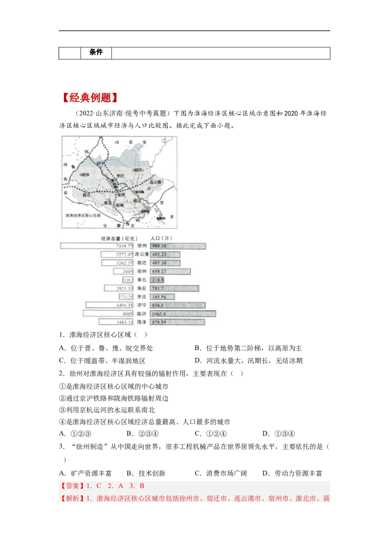 专题21北方地区和南方地区（讲义）（解析版）-2023年中考地理一轮复习讲练测_7地理中考复习_2023年中考复习资料_一轮复习_2023年中考地理一轮复习讲练测
