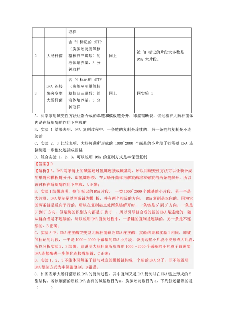 考点19DNA的分子结构、复制和基因本质（解析版）_通用版（老高考）复习资料_2023年复习资料_一轮复习_2023年高考生物一轮复习讲练测（全国通用）