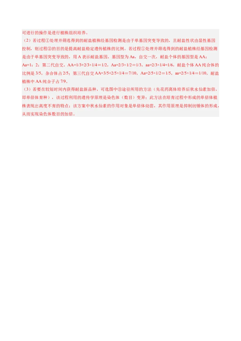考点通关卷22生物的变异（解析版）_2025年新高考资料_一轮复习_2025年高考生物一轮复习考点通关卷（新高考通用）