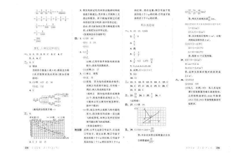 五年级数学下册人教版26春《53天天练》答案_2026春季学期_26春53天天练_26春人教版数学1-6年级下册《53天天练》_五年级数学下册人教版26春《53天天练》