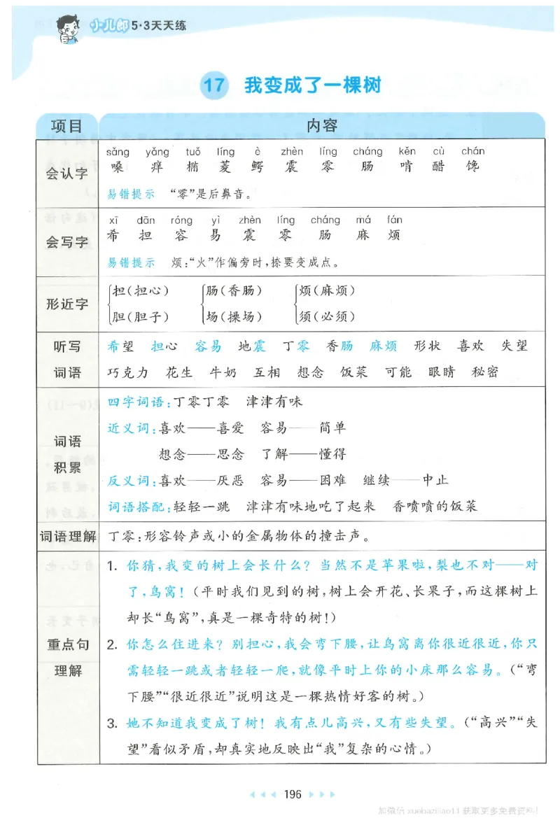 三年级语文下册人教版26春《53天天练》课堂笔记_2026春季学期_26春53天天练_26春53天天练语文1-6下完整版全套_三年级语文下册人教版26春《53天天练》