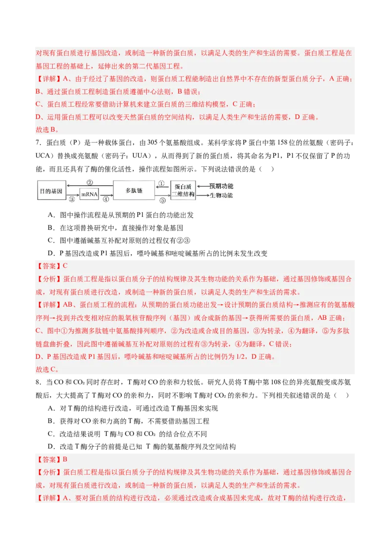 考点通关卷35基因工程（解析版）_2025年新高考资料_一轮复习_2025年高考生物一轮复习考点通关卷（新高考通用）