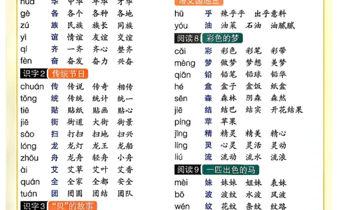 二下语文知识速记卡_26春《小学学霸作业本》_26春学霸作业本语文1-6_26春《小学学霸作业本》语文2下