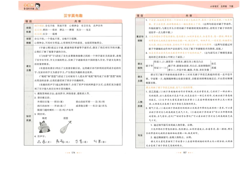 五年级语文下册人教版26春《53天天练》课堂笔记_2026春季学期_26春53天天练_26春53天天练语文1-6下完整版全套_五年级语文下册人教版26春《53天天练》