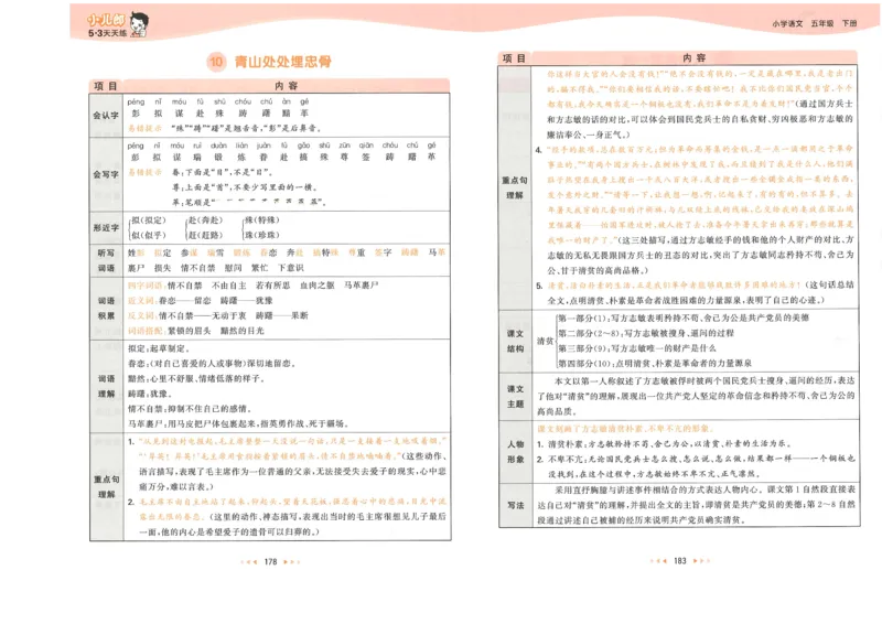 五年级语文下册人教版26春《53天天练》课堂笔记_2026春季学期_26春53天天练_26春53天天练语文1-6下完整版全套_五年级语文下册人教版26春《53天天练》