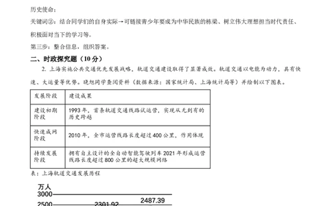 精品解析：2024年上海市中考道德与法治真题（回忆版）（解析版）_new_9道法中考复习_2025中考复习资料_中考真题（近三年）_2024年中考政治真题