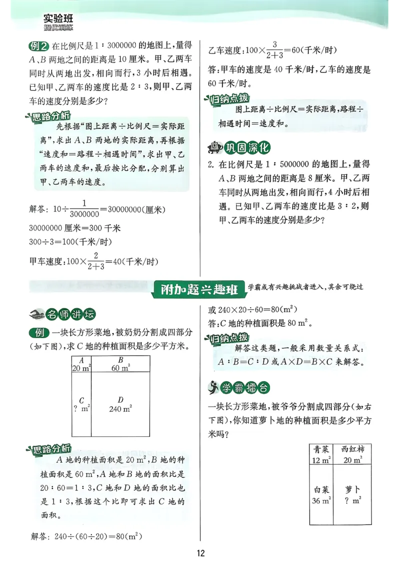 六下上分攻略人教_2026春人教数学《实验班提优训练》_26春《实验班提优训练》人教数学6下