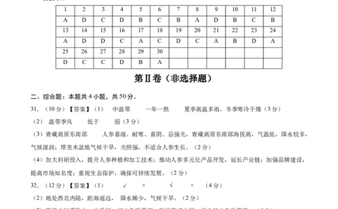 地理（山东青岛卷）（参考答案）（需要分值）_7地理中考复习_赠送：2025中考模拟题_2025年地理一模_地理（山东青岛卷）-2025年中考第一次全真模拟题