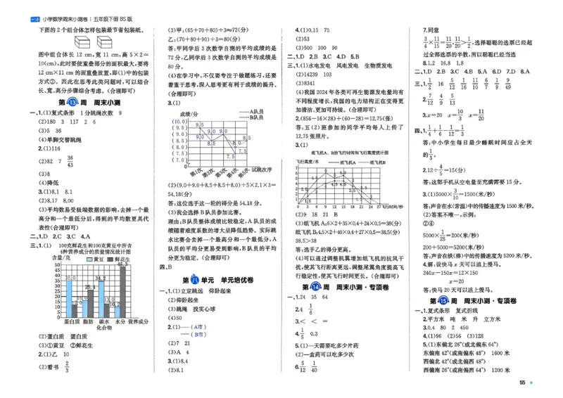 五下26春数学北师一本周末小测卷_2026春季学期_周末预测小卷_2026《一本&bull;周末小测卷》（1-6年级下）（数学）（北师版）