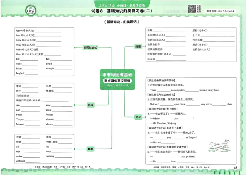六下英语人教_2026春季学期_王朝霞2026版《单元活页卷》（语数英）（1-6下）_英语26春人教pep_6下王朝霞单元活页卷英语人教版26春