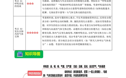 名师导航专题11人体的呼吸--2026年中考生物一轮复习学案（解析版）_6生物中考复习_2026年中考复习（更新中）_2026年中考生物一轮复习学案（原版卷+解析版）